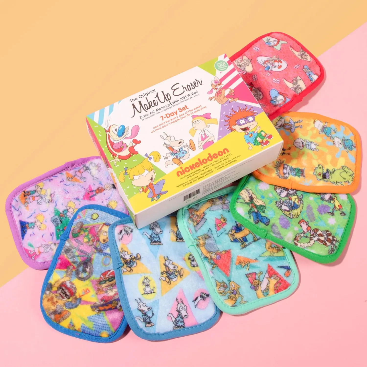 90's Nickelodeon 7 Piece Makeup Eraser Set