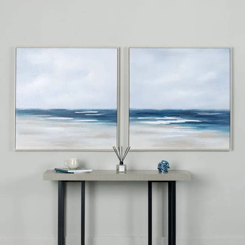 Abstract Beach Framed Canvas 1