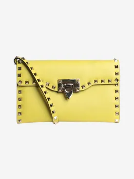 Acid green Rockstud crossbody bag