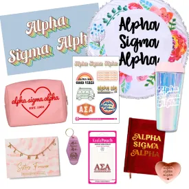 Alpha Sigma Alpha Celebrate Sisterhood Sorority Gift Box- 10 unique items