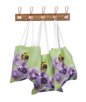 Bee Loving Lavender Wipeable Bag for Life