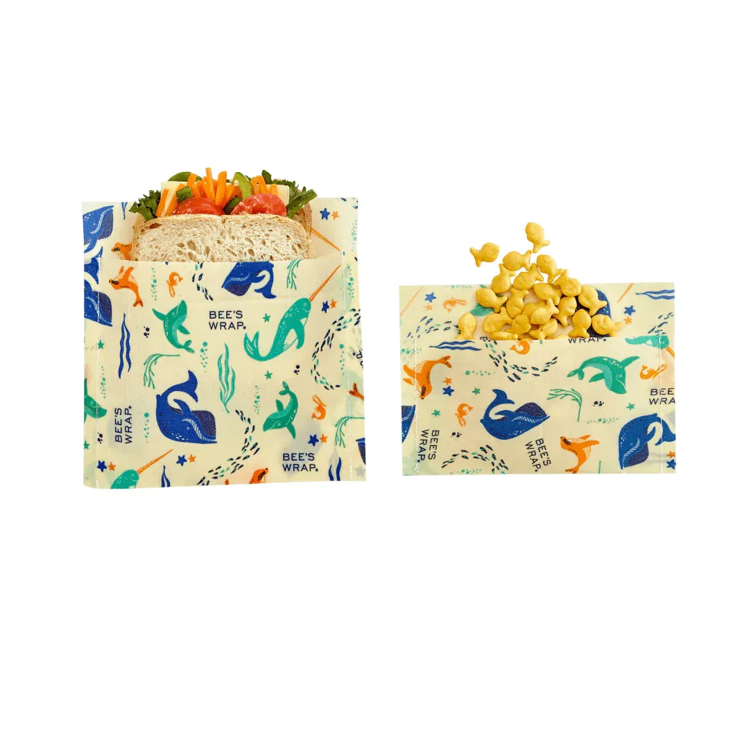 Bee's Wrap Snack & Sandwich Bag - Under The Sea Vegan