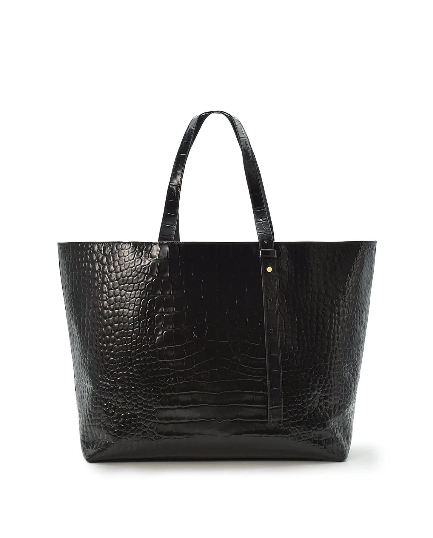 Black Crocodile print Tote Bag