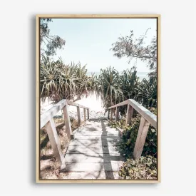 Byron Bay Stairs Photo Canvas Print