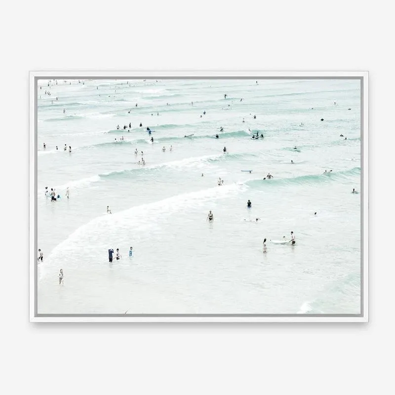 Byron Swimmers Photo Canvas Print