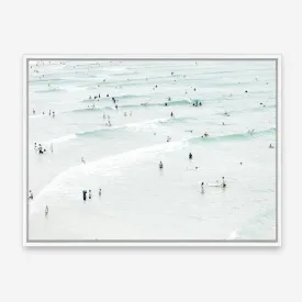 Byron Swimmers Photo Canvas Print