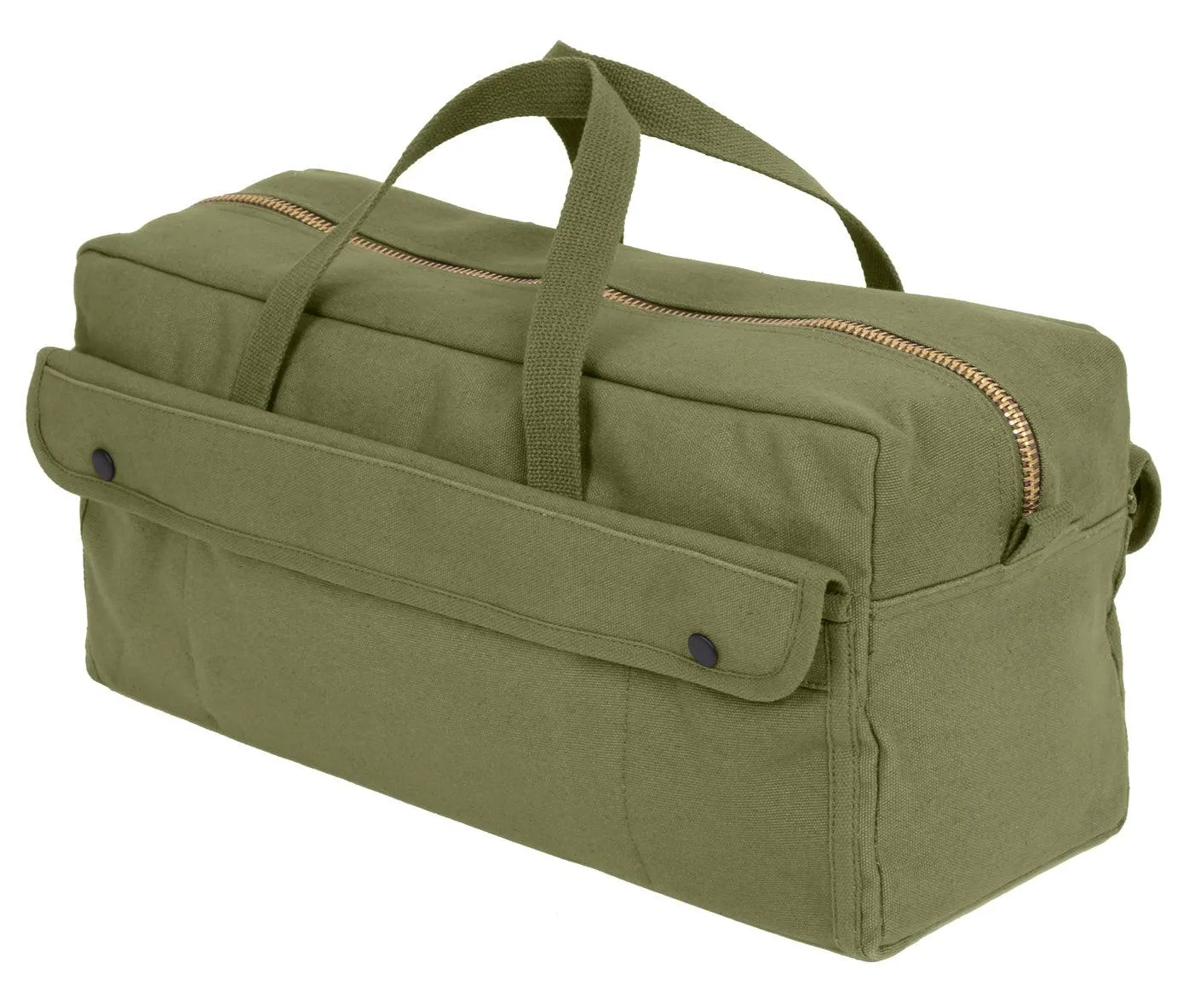 Canvas Jumbo Tool Bag With Brass Zipper