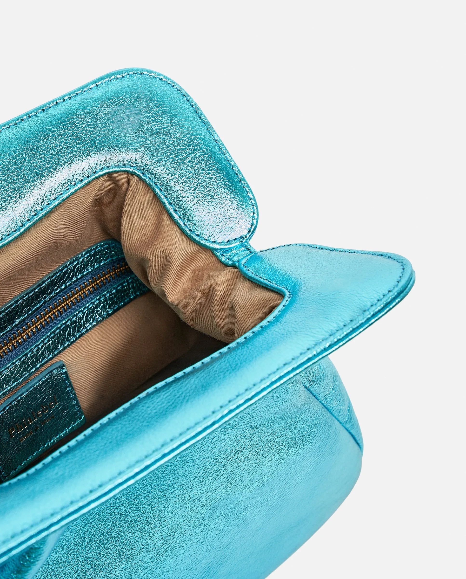 Constanza Clutch | Metallic Turquoise