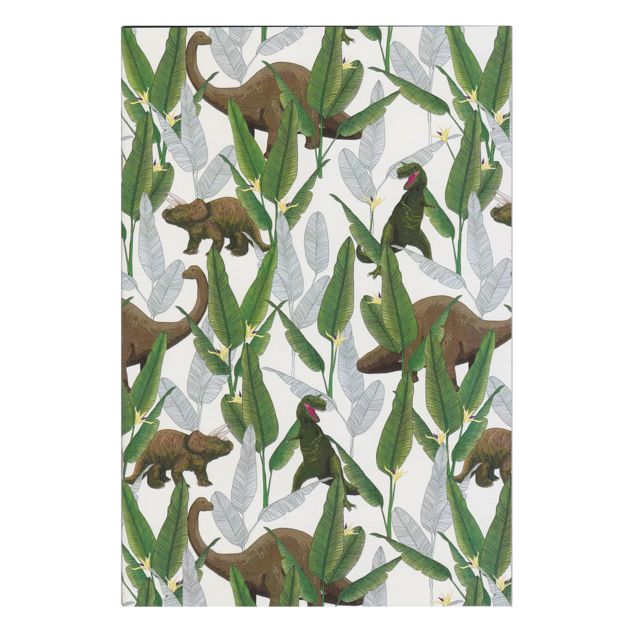 Dinosaur Jungle Cream - A5 Notebook