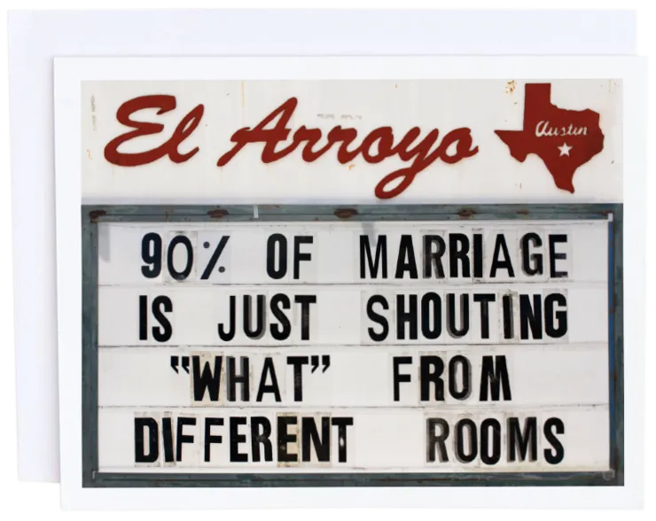 El Arroyo - 90% of Marriage Card