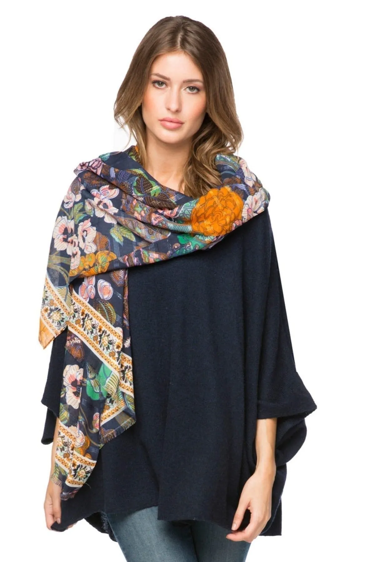 Enchanting Blooms Coverup Sarong Wrap Scarf