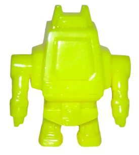 Gargamel Vendor Zero Bot Sofubi Yellow Robot Soft Vinyl Figure Designer Toy