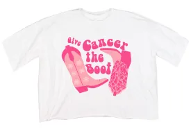 Give Cancer the Boot on Perfect Company Boxy Crop in White