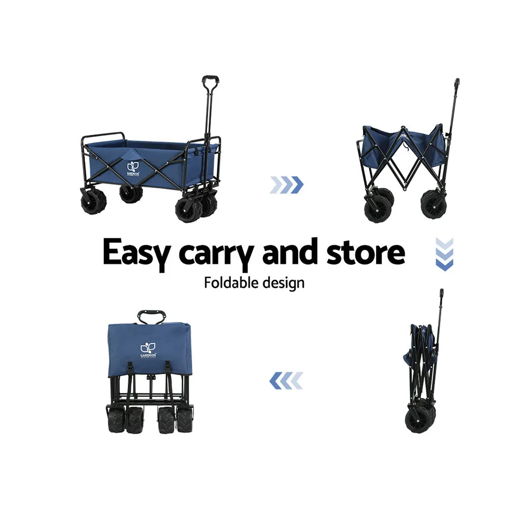 Heavy-Duty Folding Garden Wagon Trolley Cart 120kg - Gardeon