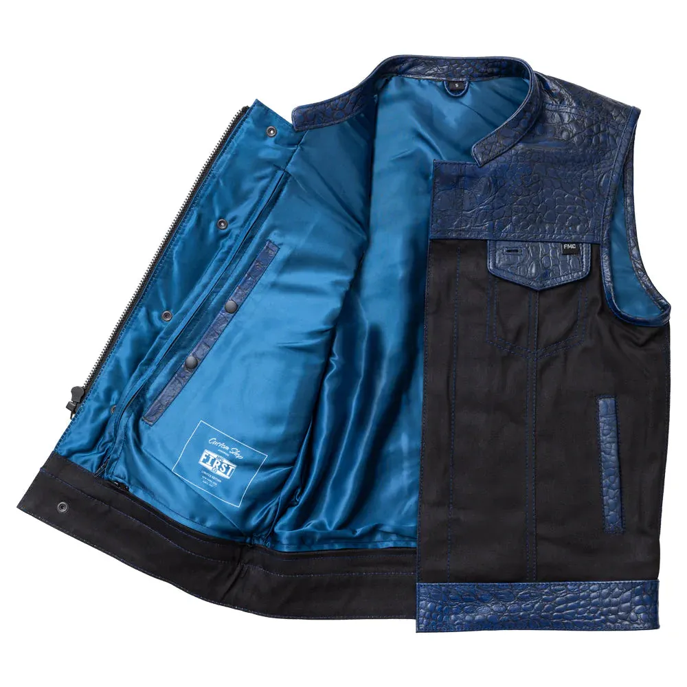 Horntail  - Men's Leather/Denim Motorcycle Vest