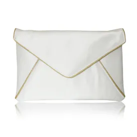 Elegant Ivory and Gold Bridal Clutch Handbag - KATERINA Wedding Accessory