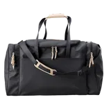 Large Square Duffel- Black Coated Canvas