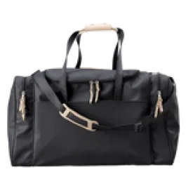 Large Square Duffel- Black Coated Canvas