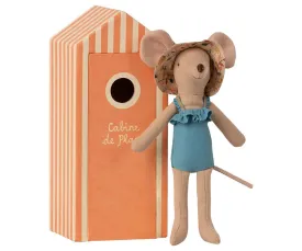 Maileg Beach Mouse Mum in Cabin