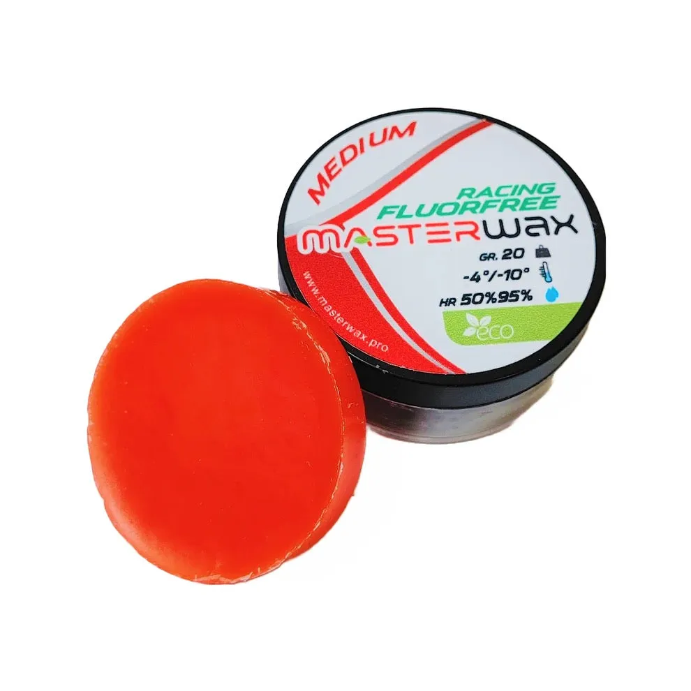 MasterWax Racing Med Fluor-Free 20g: -4 to -10C