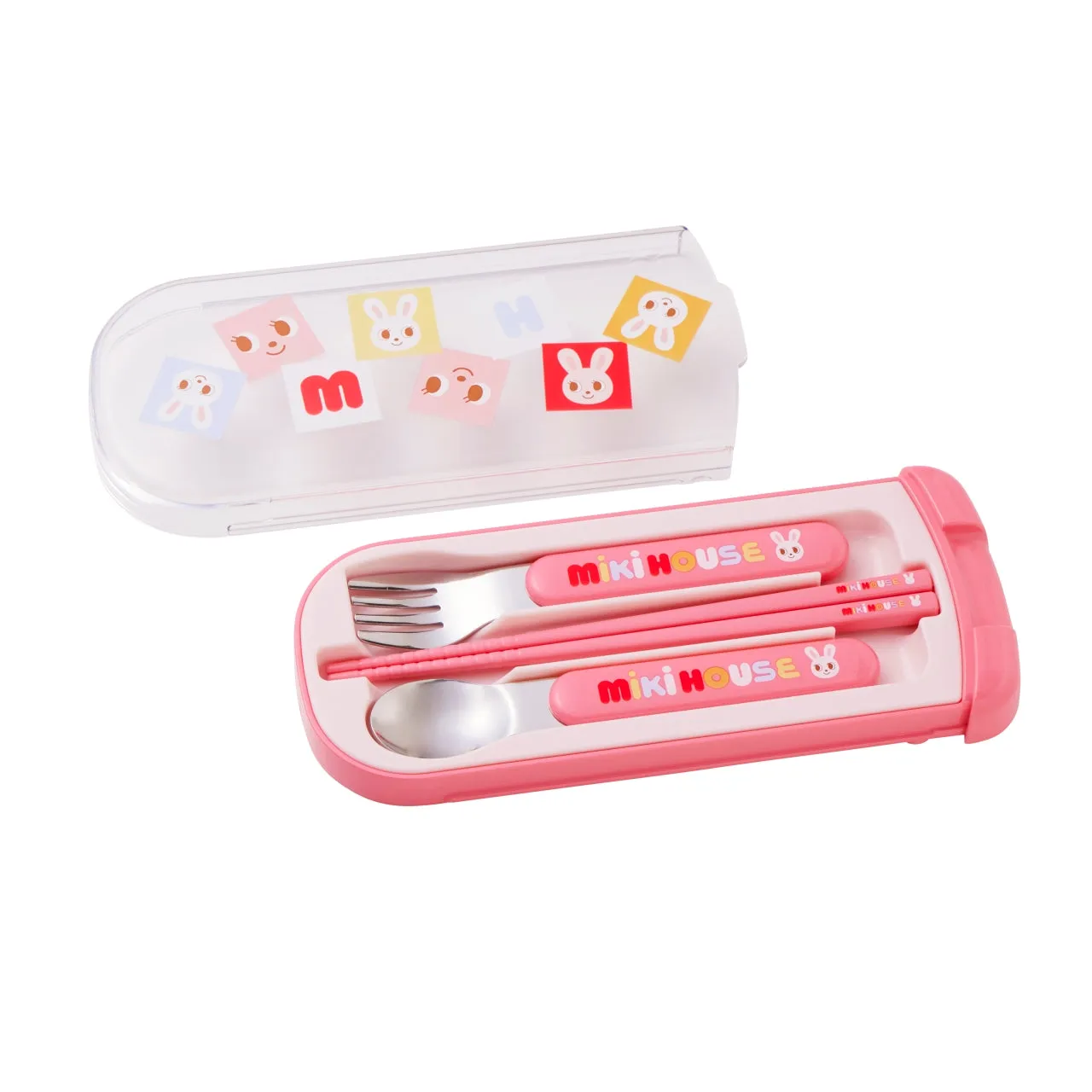 MIKI HOUSE Logo Blocks Trio Cutlery Set