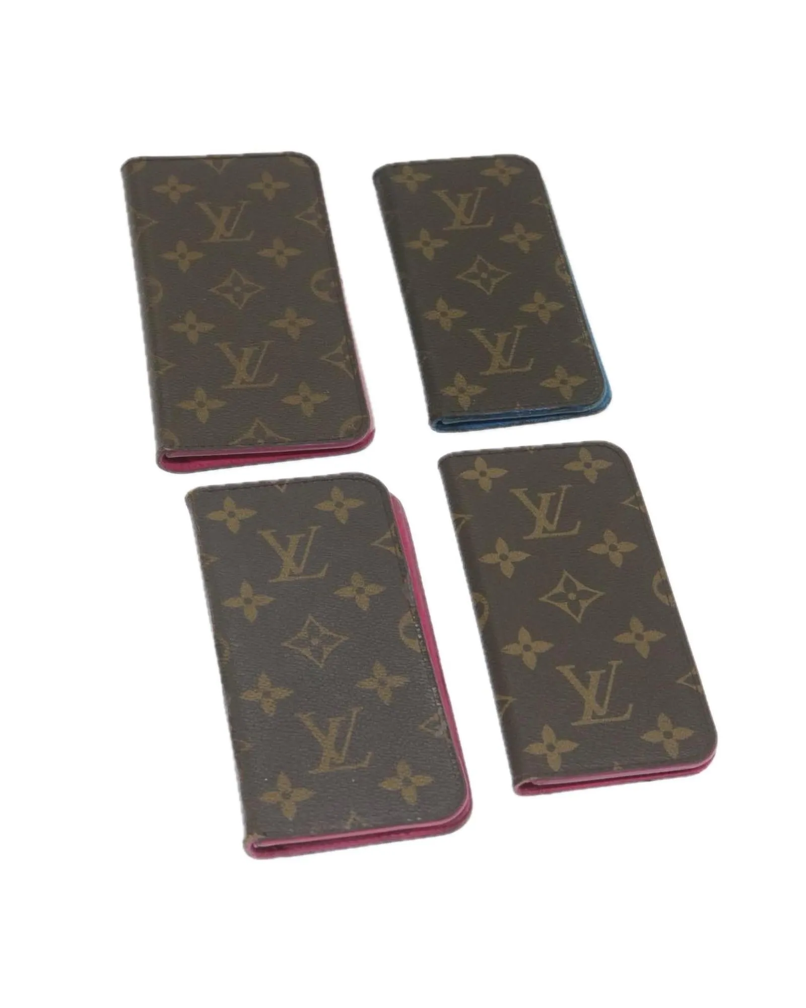 Monogram iPhone Case Set with Blue and Pink Accents