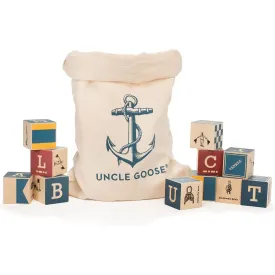 Nautical Wooden Blocks with Canvas Bag