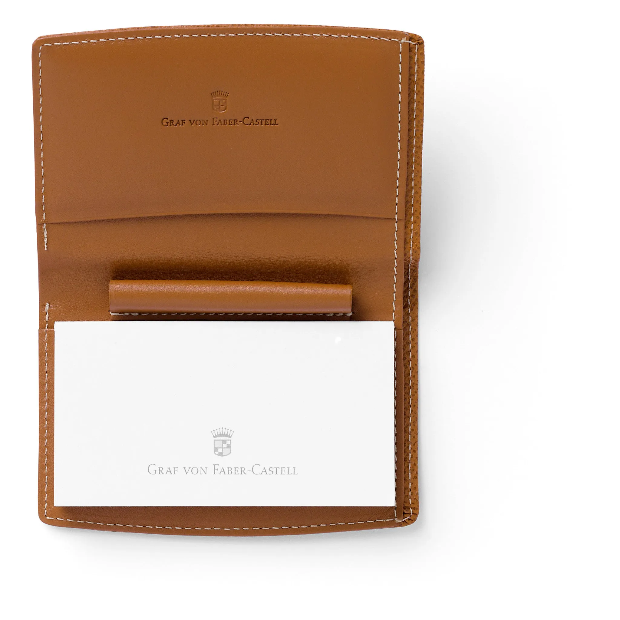 Notepad Epsom with pen pod, cognac - #118894