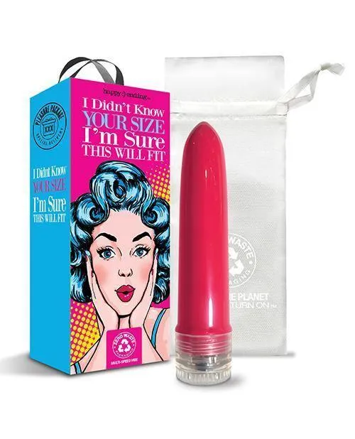 Pleasure Package I Didn't Know Your Size 4" Multi Speed Vibe  - Red