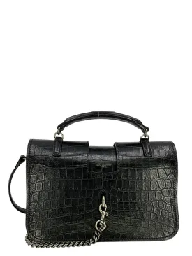 SAINT LAURENT Medium Charlotte Bag Crocodile Embossed Leather