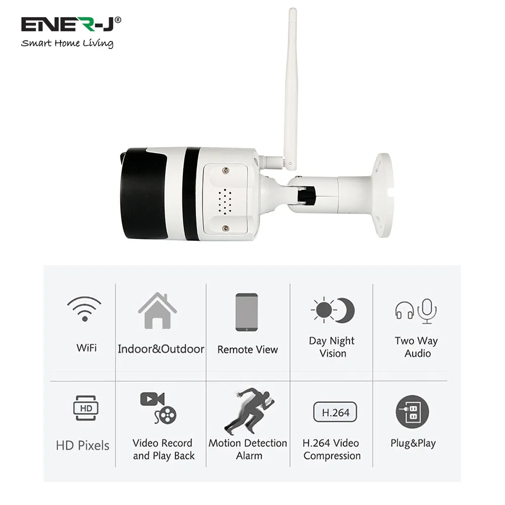 Smart Wi-Fi Outdoor Bullet IP Camera, 1080P HD