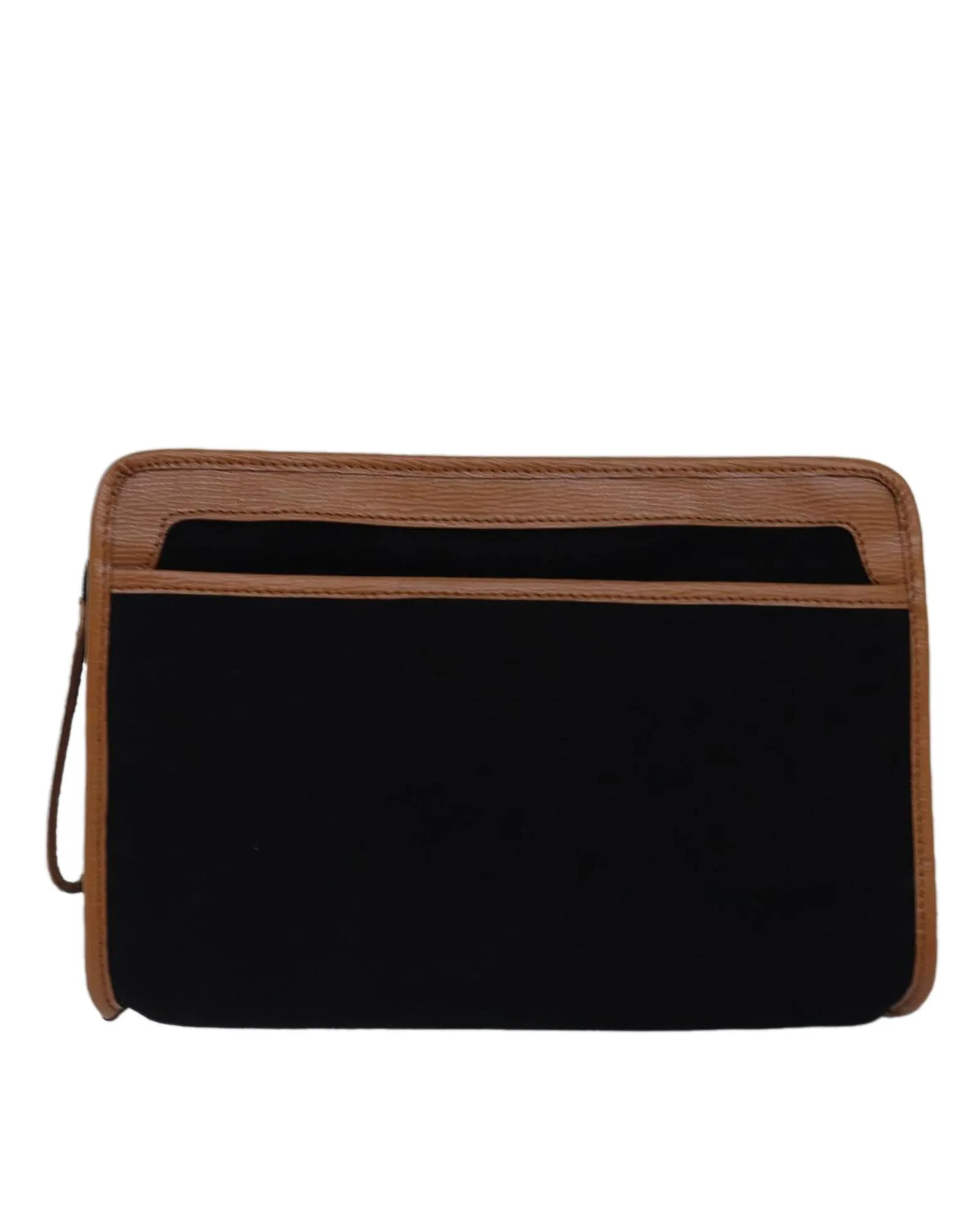 Suede Black Clutch Bag by Valentino