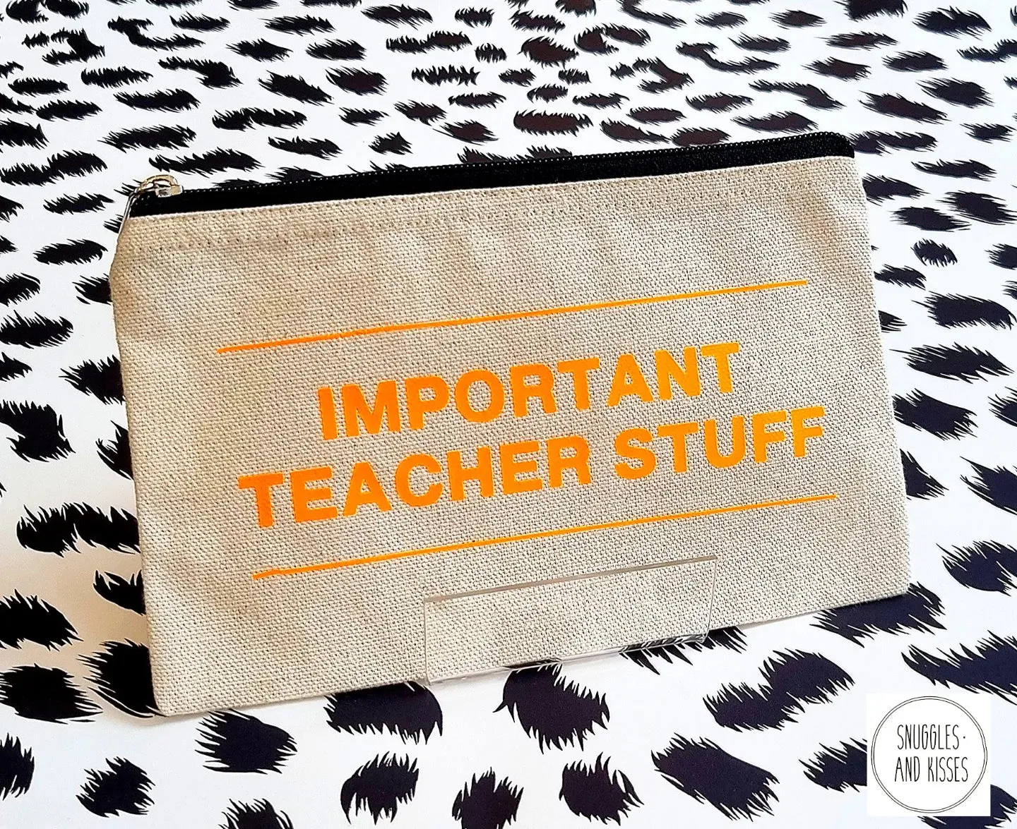 Teacher Gifts- 'Important Teacher Stuff' Accessory Pouch/ Pencil Case