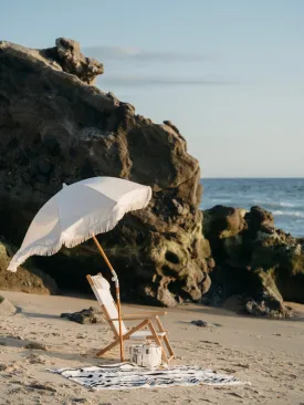 The Holiday Beach Umbrella Antique White