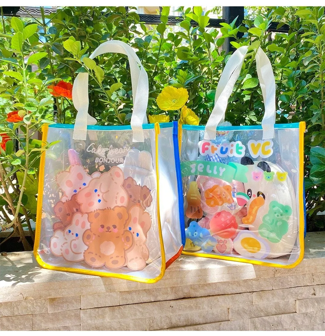 Transparent Bear Tote Bag