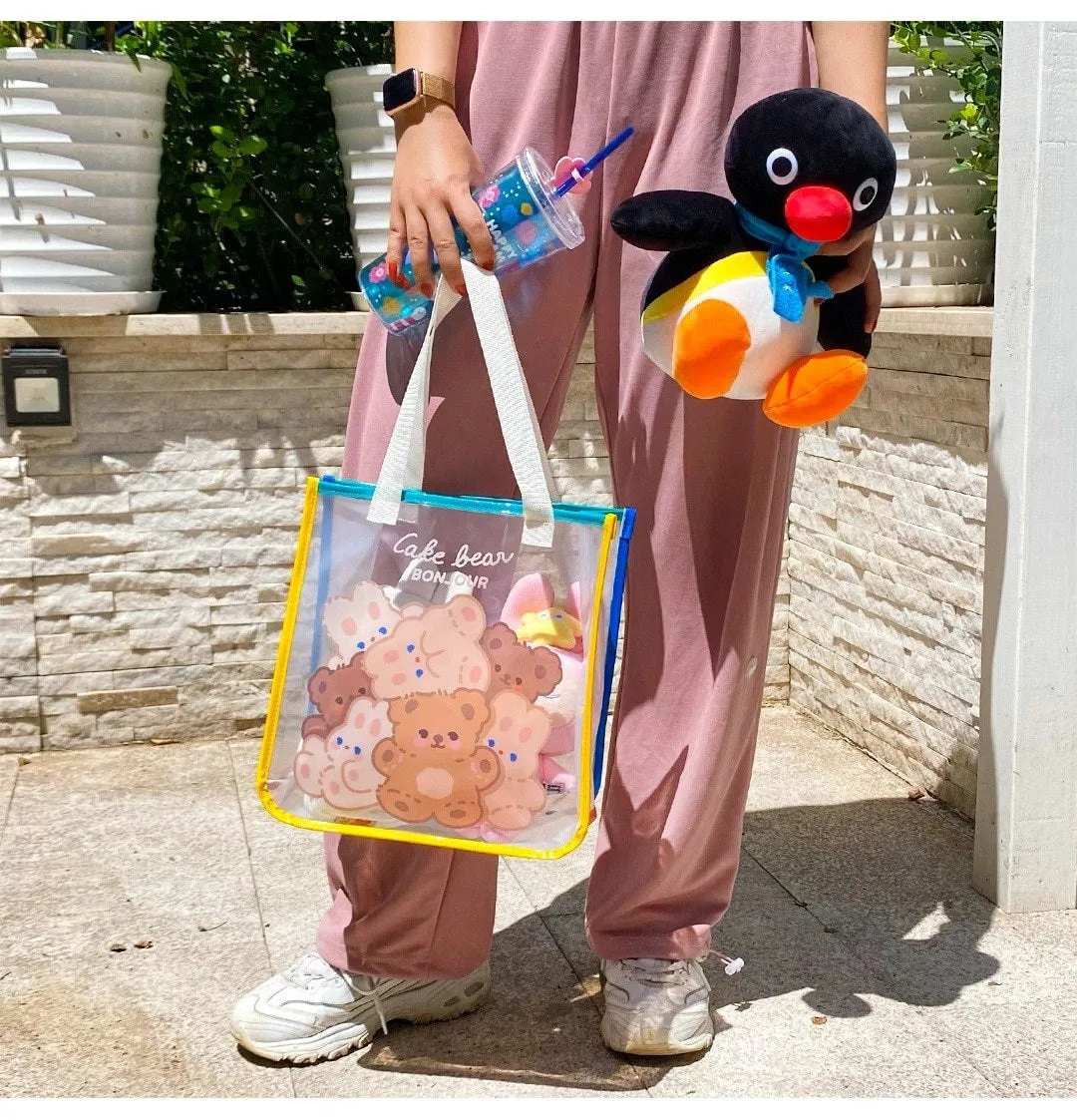 Transparent Bear Tote Bag