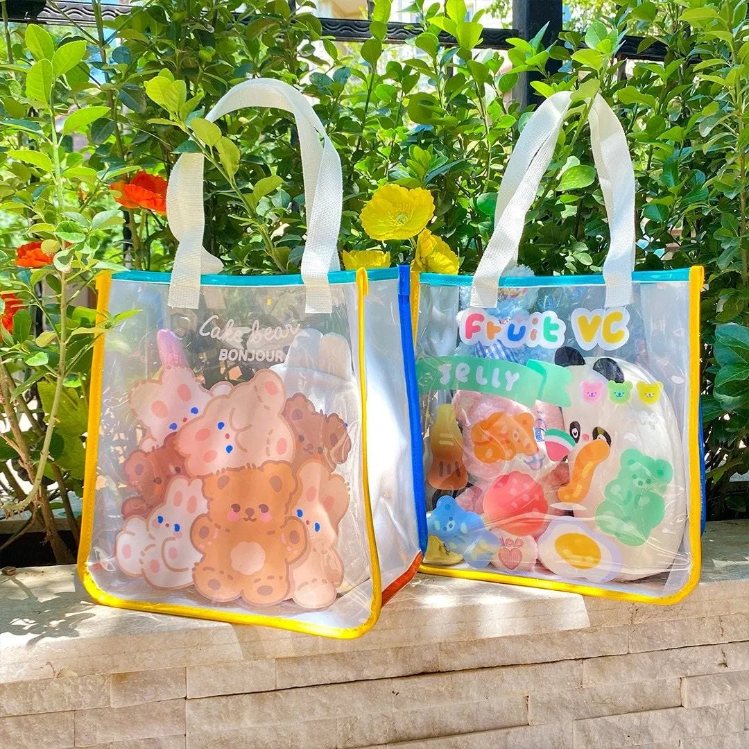 Transparent Bear Tote Bag