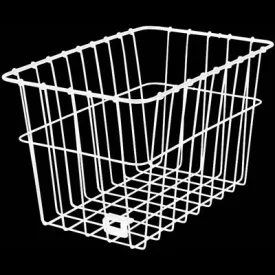 Wald Basket,Rear,Fldng,#582,Wh 12 3/4 X 7 1/4 X 8 1/2,White #582 Folding Basket For Rear Racks Wald Baskets