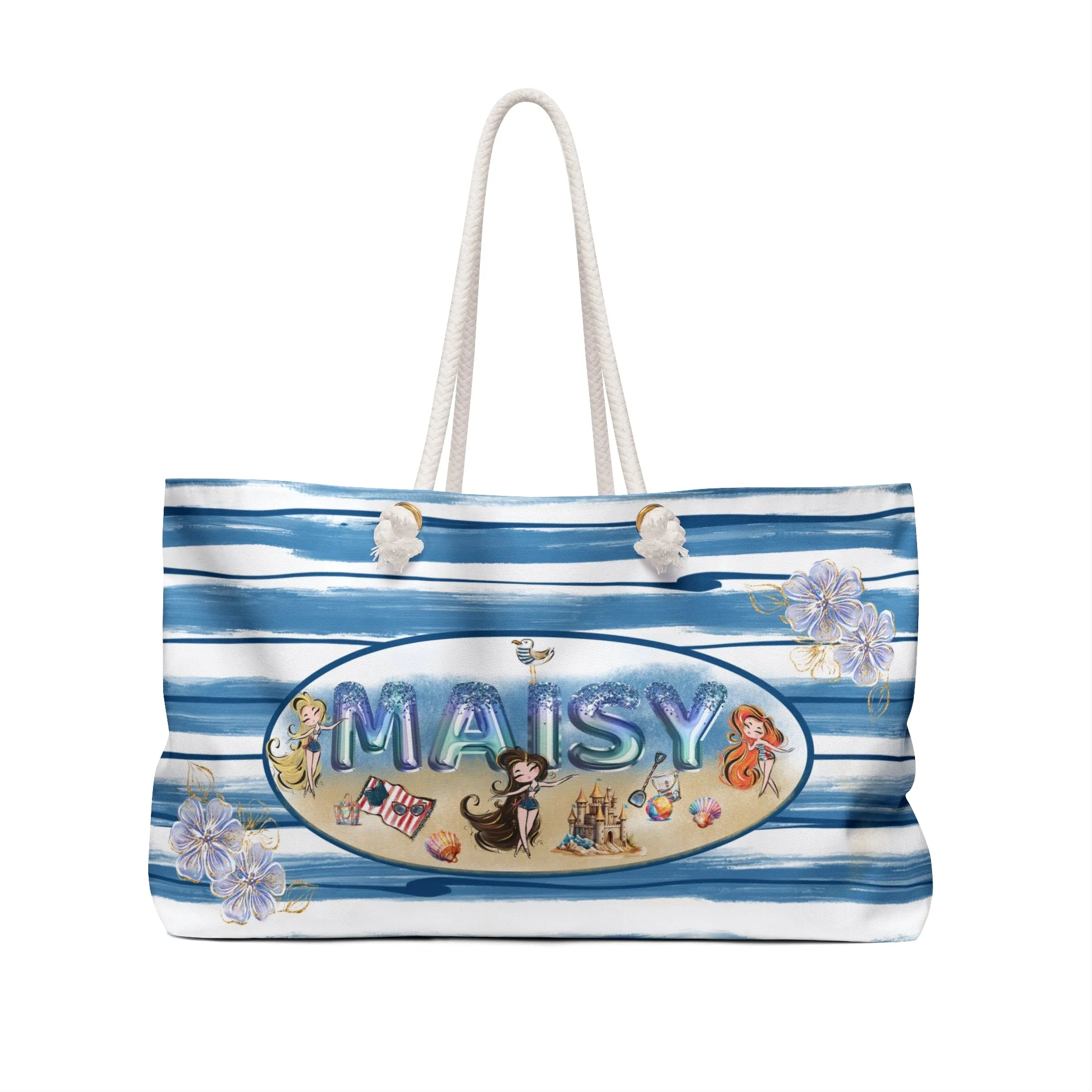 Weekender Bag, Beach Party, Large Weekender Bag, Beach Bag